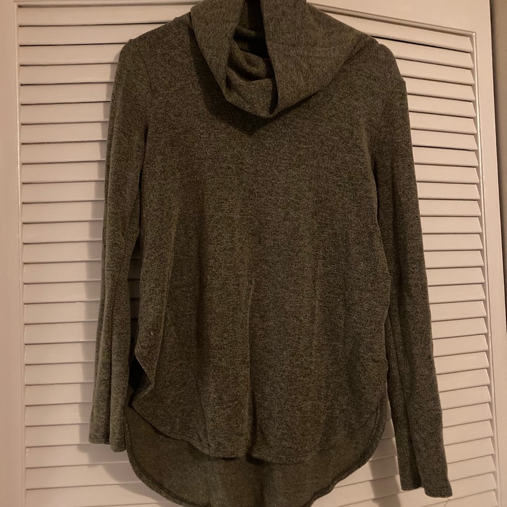 Olive Green Cowl Neck Sweater size L